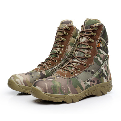 Vente en gros bottes militaires bon marché botte de camouflage du désert botte de combat de camouflage