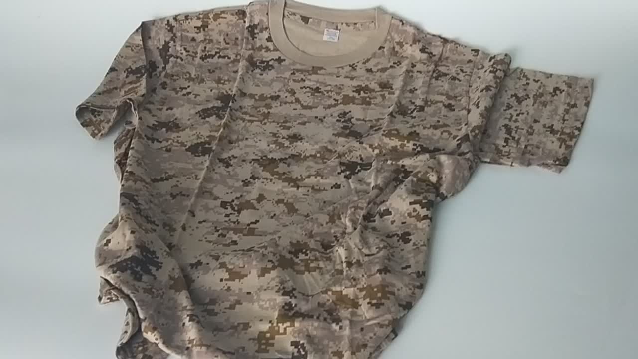 Vente en gros T-shirts de camouflage militaire Combat tactique armée désert T-shirt camouflage numérique Hommes