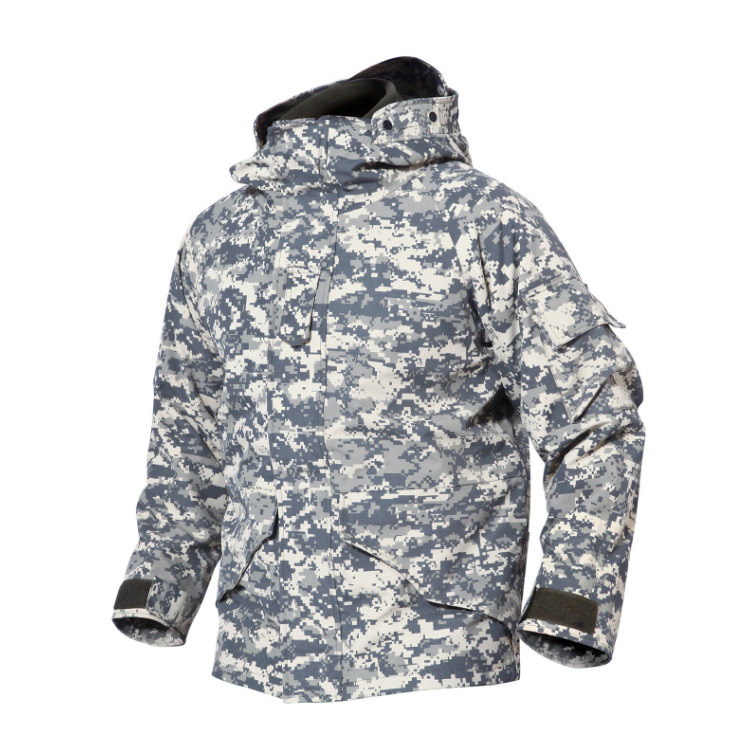 Nylon / Polyester tissu composite militaire imperméable chaud G8 veste hiver tactique avec polaire veste armée personnalisée