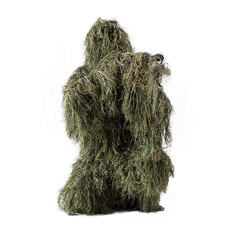4 pièces complet Ghillie Hunting Clothing Camouflage Ghillie Suit Sniper Suit