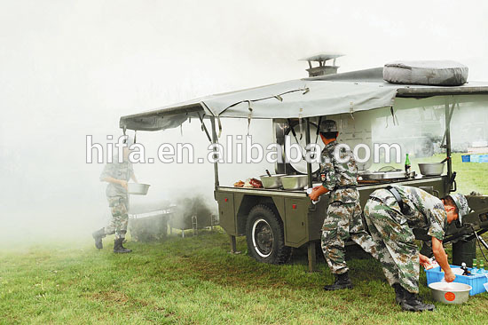 Cuisine mobile militaire pour 150 hommes avec ustensiles et accessoires de cuisine