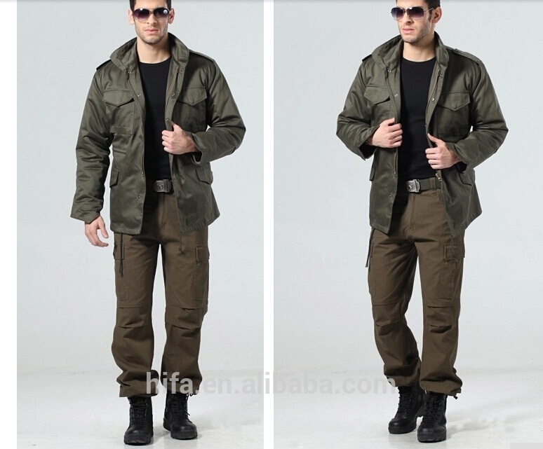 2015 vestes imperméables avec système de chauffage garder au chaud dans la veste M65 imperméable